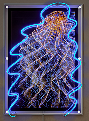 Abstract Expressionistic Photo with Neon